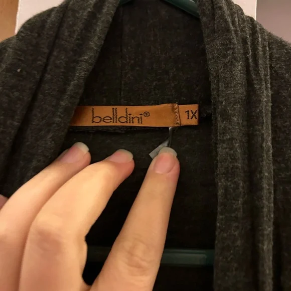 Belldini Gray Embellished Knit Cardigan - Picture 2 of 3